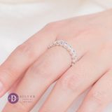  Premium Eternity Band - Nhẫn Premium Bạc 925 Bản Đá CZ 3Li Chấu Bao P2565NH 