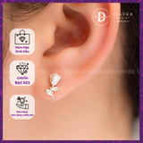  Bông Tai Hoa Hồng Bạc 925 - Romantic Rose Silver Earrings 1973BTT 