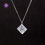  Engraved Signature Lotus Flower Pendant Silver 925 Necklace - Vietnam Lotus Necklace - Dây Chuyền Hoa Sen 