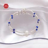  Đá Thiên Nhiên Hỗ Trợ Giảm Stress  - Vòng Charm Bạc Mix Đá Lapis - Đá Aquamarine  - Vòng Dây Đá Phong Thủy & Bạc 925- Ddreamer 