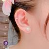 Bông Tai Ngọc Trai Nhân Tạo - Bông Tai Bạc 925  Kiểu Hột Bẹt Ổ Hoa Đính Đá 5mm - Sun Flower Pearl Earrings 2812BTH