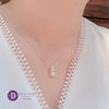 Dây Chuyền Ngọc Trai Nhân Tạo - Dây Chuyền Bạc 925 Kiểu Hoa Hồng - Rose Pearl Flower Sterling Silver Necklace - 446DCH