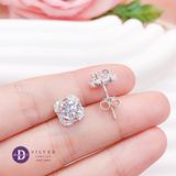  Baguette Square Silver Earrings -  Hoa Tai Premium Baguette Viên CZ 5.5Li và Bản 8mm Ddreamer - P2833BTH 