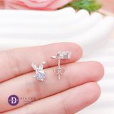  Bunny CZ Stone Silver Earrings - Hoa Tai Thỏ Đính Đá CZ 6mm Ddreamer - 3111BTH 