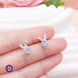  Bunny CZ Stone Silver Earrings - Hoa Tai Thỏ Đính Đá CZ 6mm Ddreamer - 3111BTH 