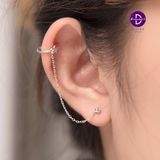  Hoa Tai Bạc 925 Phối Kiểu Kẹp Vành - Long Chain Star Earcuff & Dottie 2257EE Ddreamer 