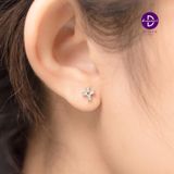  Hoa Tai Bạc 925 - Bông Tai Thánh Giá Cross Dottie Stud Chuôi Bi Vặn 2234BTT 