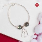  Vòng Đá Double Stone - Hắc Nguyệt Quang Phối Charm Warrior Dream Catcher 