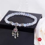  Chuỗi Vòng Đá Moonstone Size Mini Phối Charm Dream Catcher 