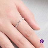  Basic DNA Line Sterling Silver Ring - Nhẫn Bạc 925 Freesize Kiểu Đơn Giản Line DNA 2002NT 