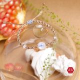  Vòng Thắt One Stone - Đá Moonstone Phối Charm Mini Star 