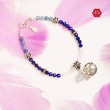  Vòng Đá Vát Aquamarine Kết Hợp Lapis & Moonstone Size Mini Phối Charm Galaxy 