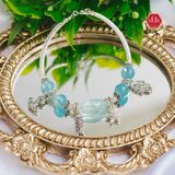  Vòng Đá Lu Thống Aquamarine Phối Charm Ocean 