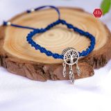  Vòng Tay Dây Thắt Charm Bạc 925 Tree Dreamcatcher 