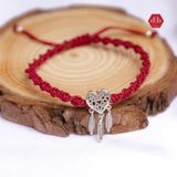  Vòng Tay Dây Thắt Charm Bạc 925 Heart Dreamcatcher 