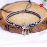  Vòng Tay Dây Thắt Charm Bạc 925 Circle Dreamcatcher 