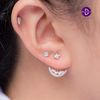 Hoa Tai Bạc 925 Earjackets Hình Vòng Cung Đính Đá - Swing Stone 2094EJ