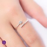  Nhẫn Bạc 925 Ngôi Sao Đính Đá Small Star Comet Ring 2063NH 