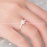  Nhẫn Sparkling Ball Line Stone Ring 