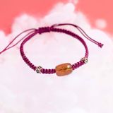  Vòng Thắt Lu Thống Tourmaline Vàng Phối Charm Bạc 925 