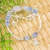 Vòng Tay Đá Lu Thống Moonstone Kết Hợp Aquamarine Phối Charm Bubble Star