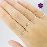  Nhẫn Bạc 925 - Kiểu Đơn Giản Xoắn Dẹp Unisex Flat Twist Silver Ring 1905NT 