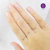  Nhẫn Bạc 925 - Kiểu Đơn Giản Xoắn Dẹp Unisex Flat Twist Silver Ring 1905NT 