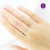  Nhẫn Bạc 925 Kiểu Đơn Giản Xoắn Đôi - BASIC TWIST Ring - Nhẫn Xoắn Trơn 1003NT 