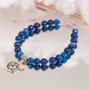 Vòng Tay Đá Kyanite Kết Hợp Sapphire Thô Phối Charm Crescent Moon