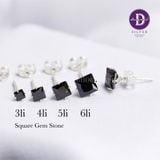  Hoa Tai Bạc 925 - Đá Cz Vuông - Square Gem Stone Silver 925 Earrings - 2474BTH 2475BTH 2476BTH 2477BTH Ddreamer 