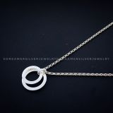  Engraved Family Name Necklace - Silver Circle Pendant - Mặt Dây Chuyền Tròn Khắc Tên Gia Đình Bạc 925 MDC379 