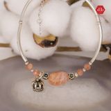  Vòng Tay 5 Stones - Đá Lu Thống Sun Stone Kết Hợp Sun Stone Vát Phối Charm Crown 