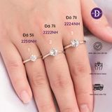  Nhẫn Bạc 925 Mini Princess Đá 5li 4 Chấu Ổ 2 Line 2250NH Ddreamer 