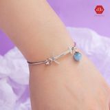  Kiềng Bạc 925 - Freedoom Bangle Phối Đá Thiên Nhiên 