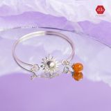  Kiềng Bạc 925 - Freedoom Bangle Phối Đá Thiên Nhiên 