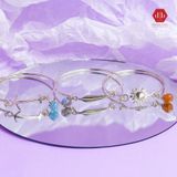  Kiềng Bạc 925 - Freedoom Bangle Phối Đá Thiên Nhiên 