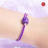  Vòng Tay Thắt Lu Thống Đá Mắt Rồng Tím & Xanh Lá Phối Charm Bạc 925 