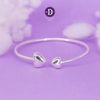 Kiềng Bạc 925 Trái Tim Nữ Tính - Double Bubble Heart Silver Bangle K221