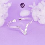  Kiềng Bạc 925 Cá Tính - Kiềng Kiểu Chữ V Đính Đá CZ 8Li Cá Tính - Silver Bangle K103 