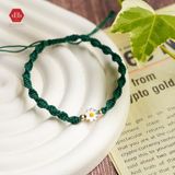  Vòng Tay Dây Thắt Handmade Phối Charm Bạc 925 Hoa Cúc Họa Mi Daisy 