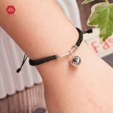  Vòng Tay Dây Thắt Handmade Phối Charm Bạc 925 Mặt Cười Vui Vẻ Happy Icon Ball 