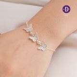  Vòng Tay 3 Spring Butterfly & 2 White Stone - 3 Bướm Đính Đá & 2 Viên Đá Trắng 1194VTH 