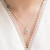  Mặt dây chuyền BẠC 925 khoen đính đá Diamond Button - Đá Chủ Đủ Size Ddreamer 