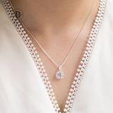  Mặt dây chuyền BẠC 925 khoen đính đá Diamond Button - Đá Chủ Đủ Size Ddreamer 