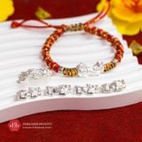  Vòng Tay Dây Thắt Tỳ Hưu May Mắn Chiêu Tài Lộc - Vòng Thắt Ngũ Sắc Thủ Công Phối Charm Bạc 925 