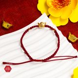  Vòng Tay Dây Thắt Thỏi Vàng Chiêu Tài Lộc & Cầu May Mắn - Vòng Thắt Thủ Công Phối Charm Bạc 925 