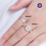  Nhẫn Bạc 925 Kim Tiền Line Đồng Tiền Và Đính Đá May Mắn - Lucky Coin 2089NT 1332NH 