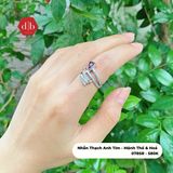  Amethyst Gemstone Arrow Silver Ring - Nhẫn đá Thạch Anh Tím Kiểu Mũi Tên 078SR 