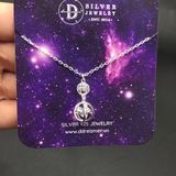  Dây Chuyền 2 Lồng Tròn Đựng Viên Đá CZ Cá Tính - Stone Silver Necklace DC116 