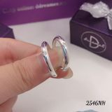  Couple Rings - Nhẫn Cặp  Bản Mo 2mm Kiểu Eye Line & Đá CZ 2li-2546NH 